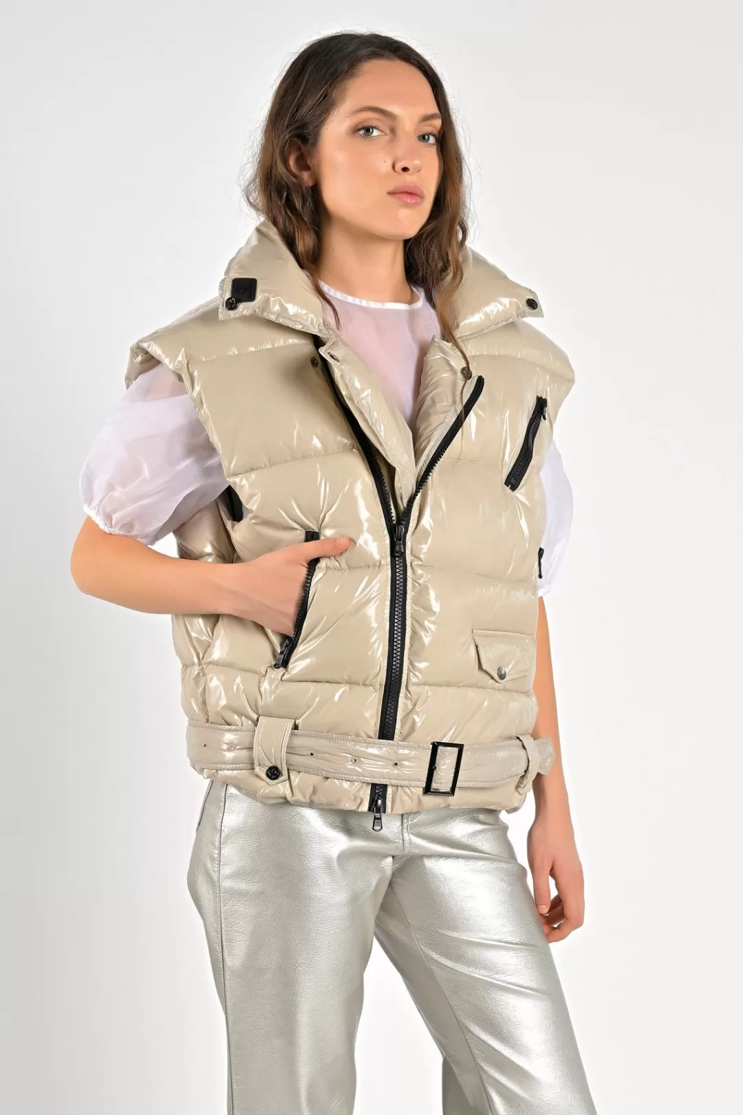 Sale Kara Vest Glossy Women Vest | Capsule Collection