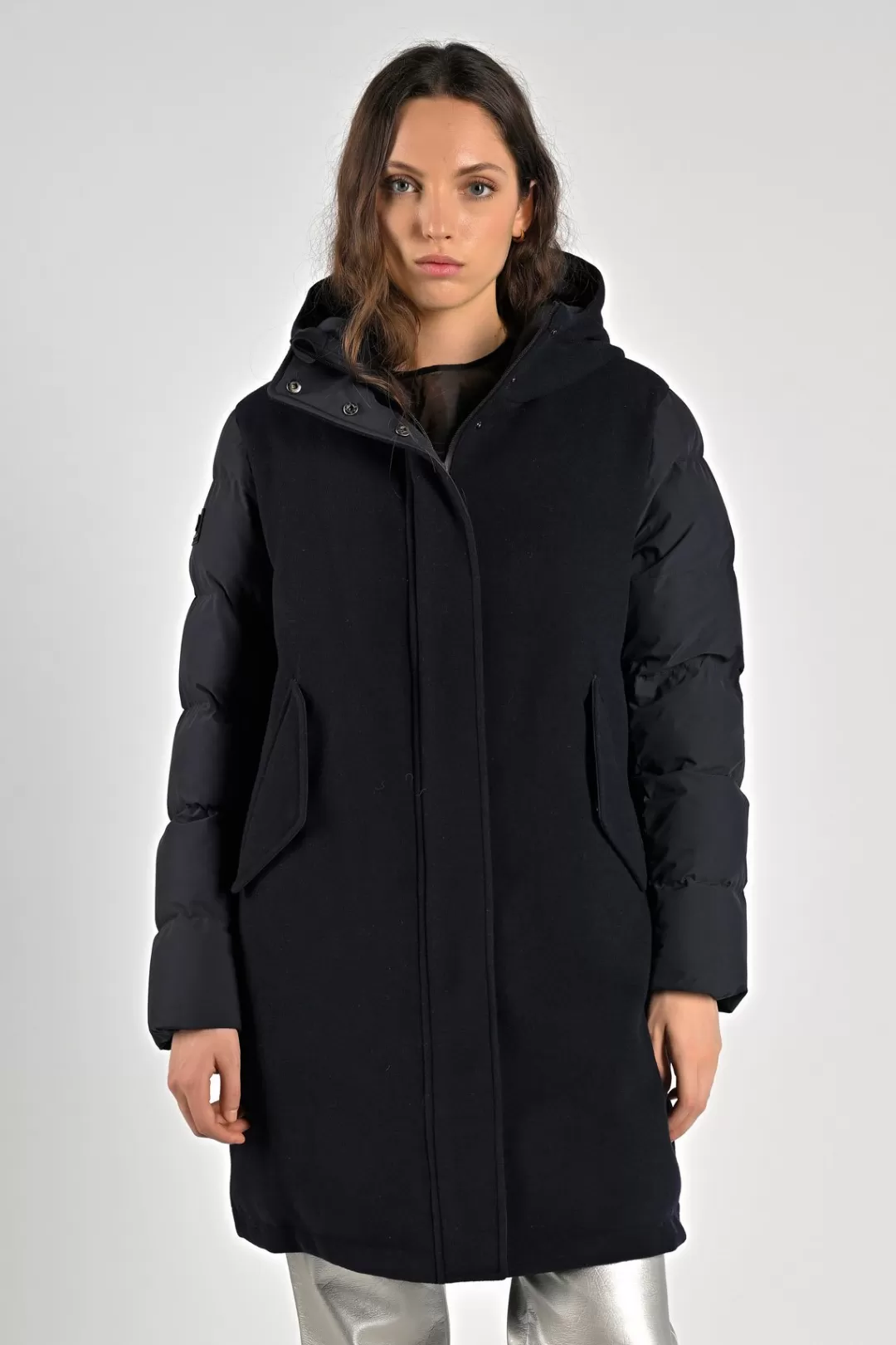 New Sheraton Coat Women Wool | Long Padded Jacket